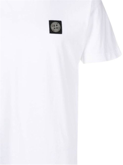 White cotton jersey t-shirt Stone Island | 801524113A0001